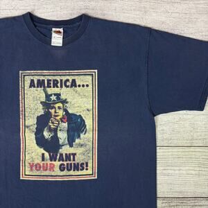 Vintage America, I Want Your Guns Political Controversy T-shirt